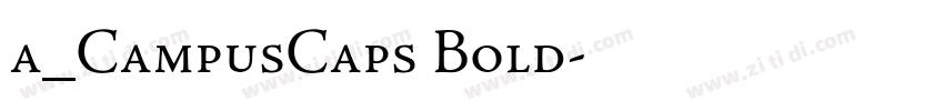 a_CampusCaps Bold字体转换